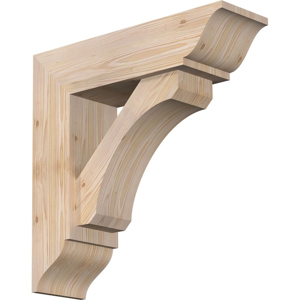 Ekena Millwork Legacy Traditional Smooth Bracket w/ Offset Brace, Douglas Fir, 7 1/2"W x 26"D x 26"H BKT0806X26X26LEC01SDF - main